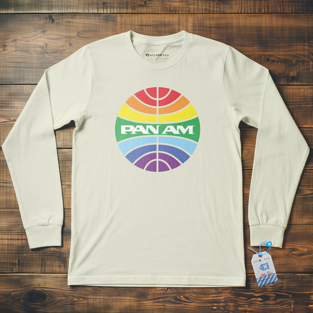 Pan Am Logo Rainbow - Long Sleeve T-Shirt