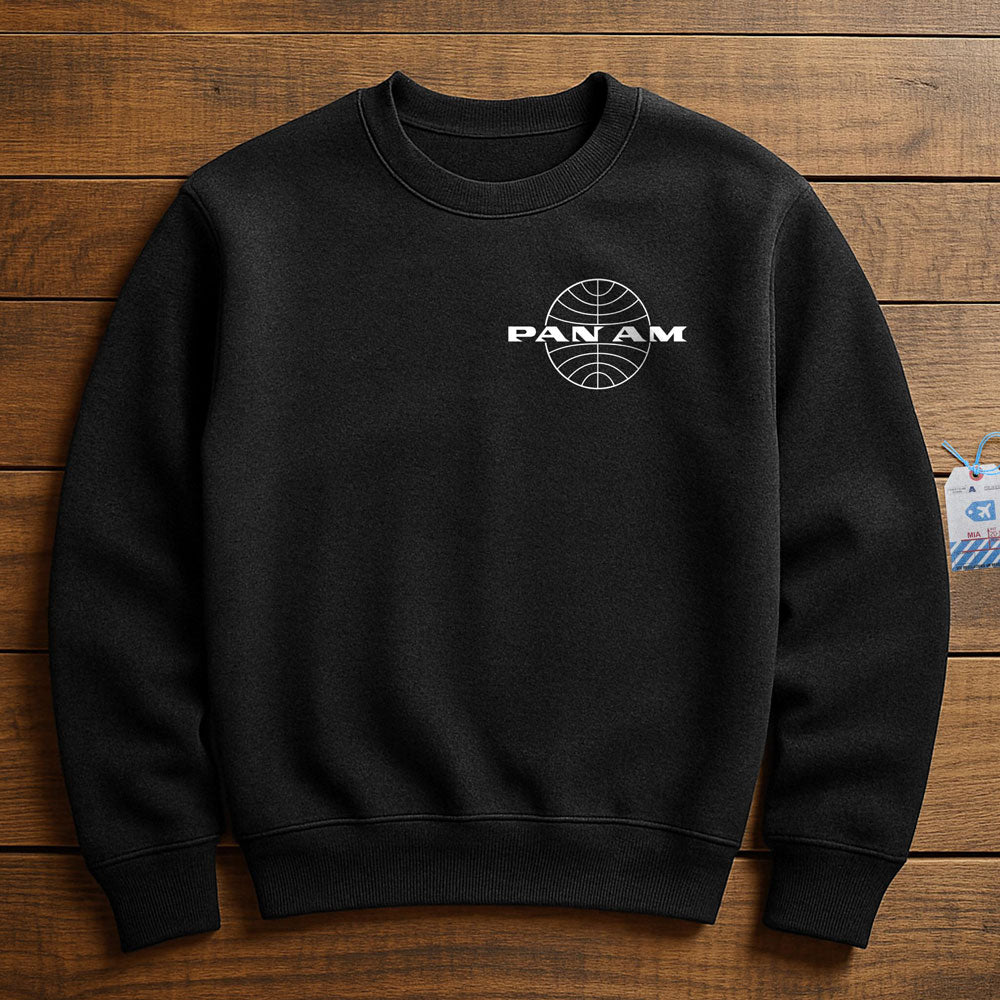 Pan Am Globe Outside - Sweatshirt - Black
