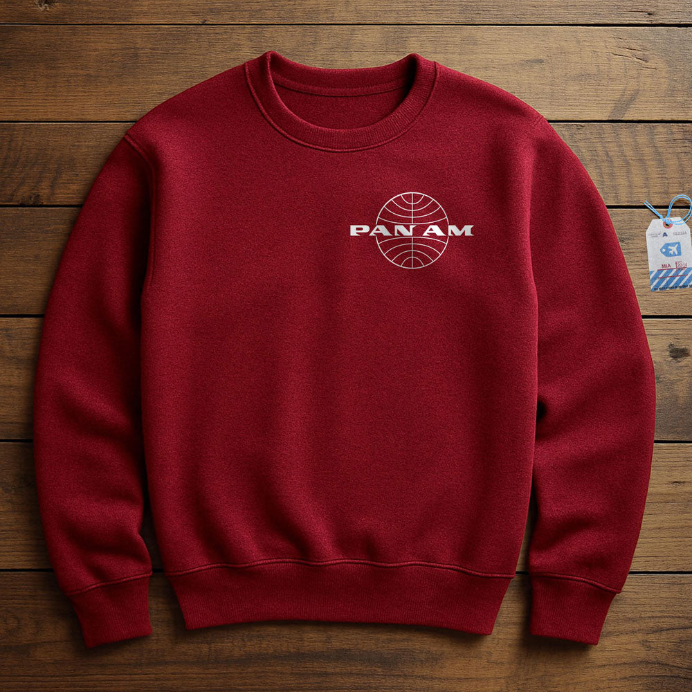 Pan Am Globe Outside - Sweatshirt - Red