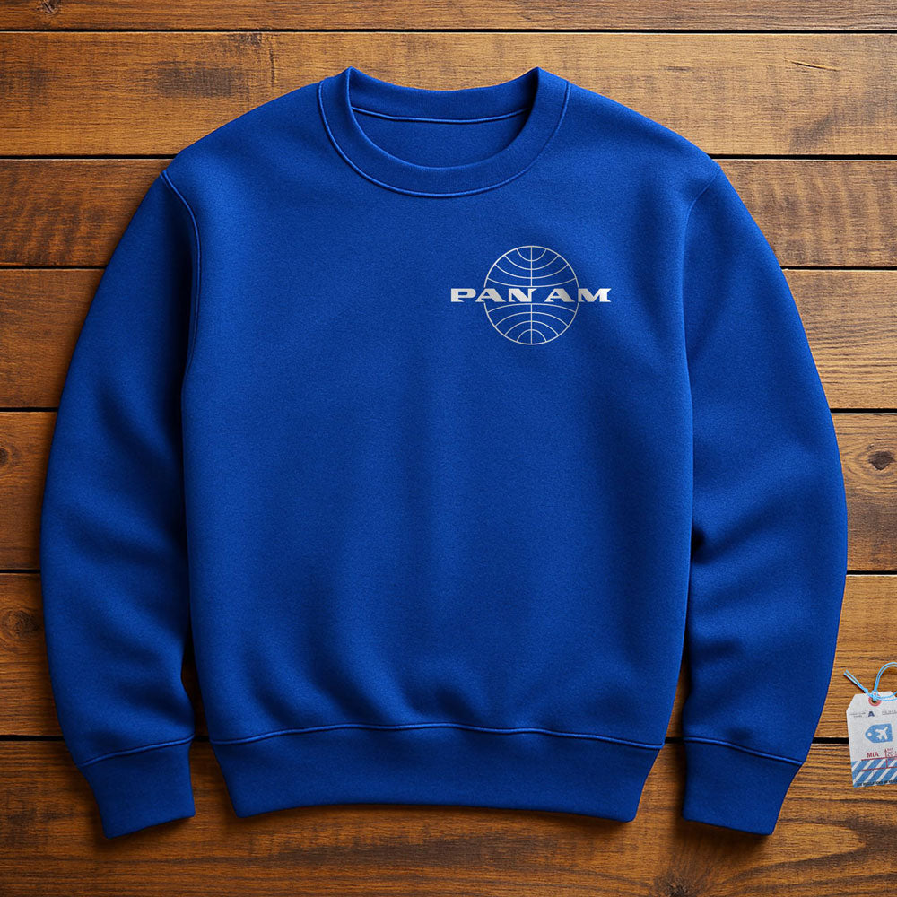 Pan Am Globe Outside - Sweatshirt - True Royal