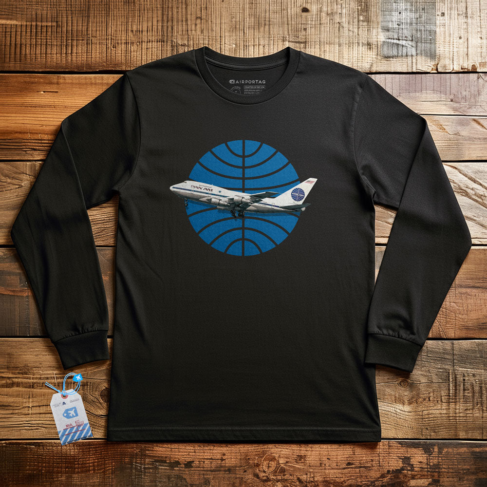 Pan Am Logo Airplane - Long Sleeve T-Shirt
