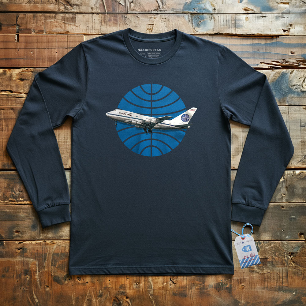 Pan Am Logo Airplane - Long Sleeve T-Shirt
