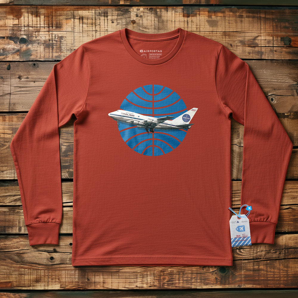 Pan Am Logo Airplane - Long Sleeve T-Shirt