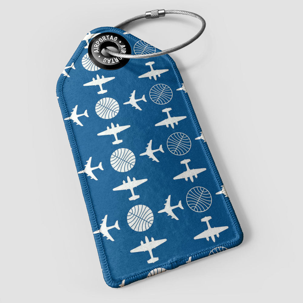 Pan Am Plane Pattern - Luggage Tag