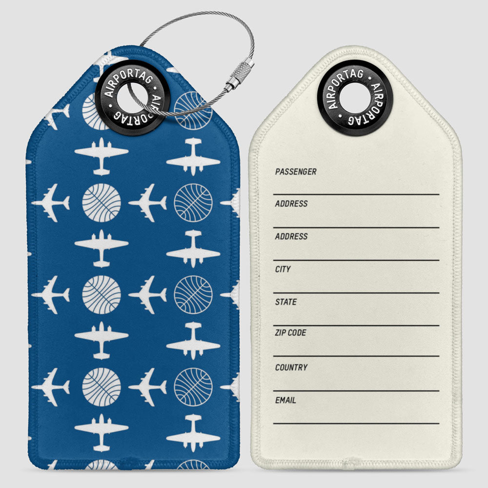 Pan Am Plane Pattern - Luggage Tag