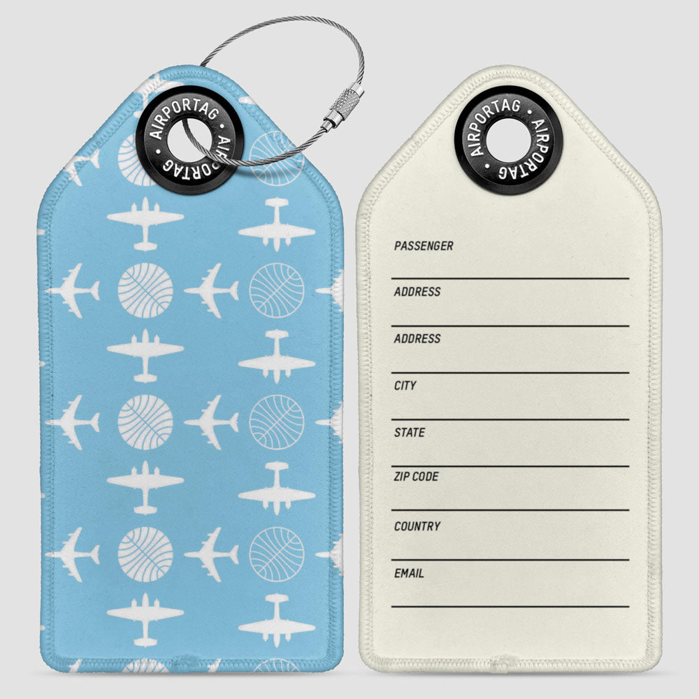 Pan Am Plane Pattern - Luggage Tag