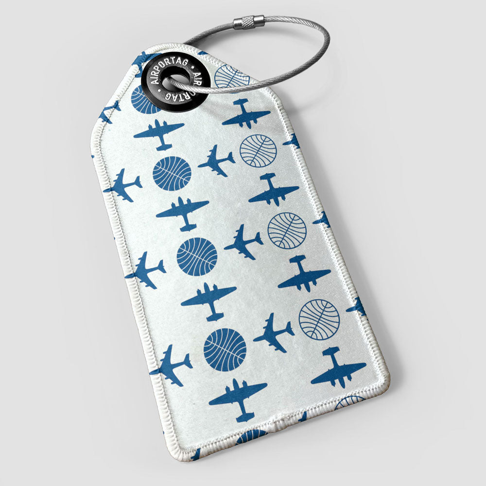Pan Am Plane Pattern - Luggage Tag