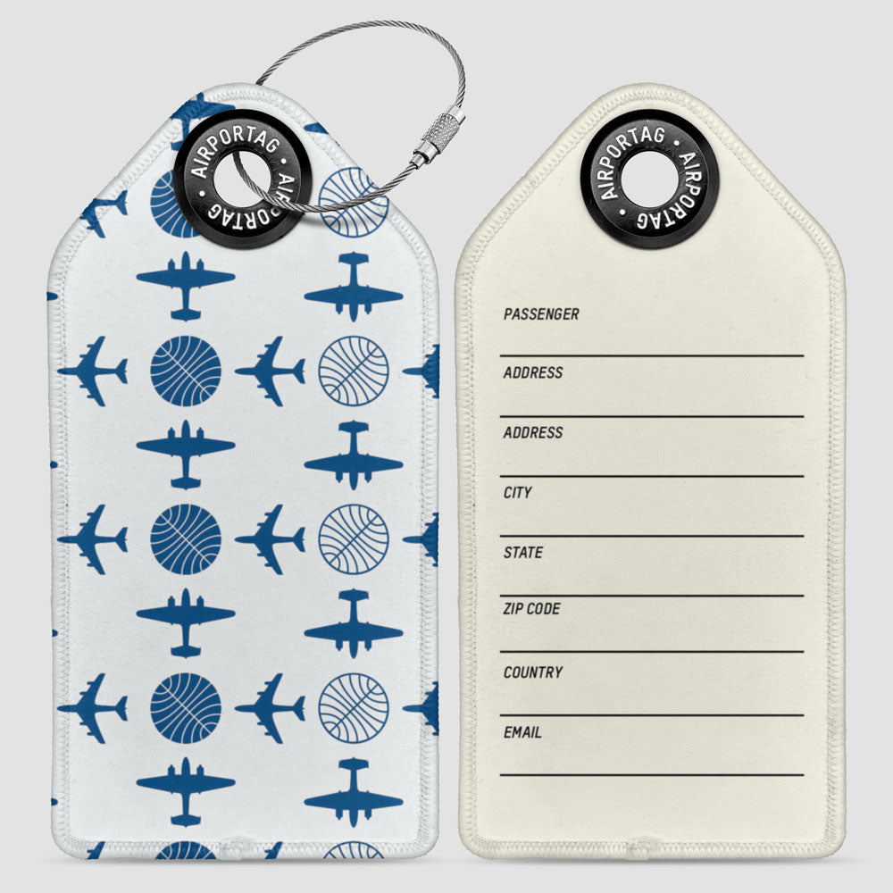 Pan Am Plane Pattern - Luggage Tag
