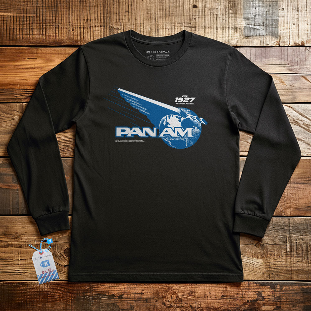 Pan Am Globe Logo - Long Sleeve T-Shirt