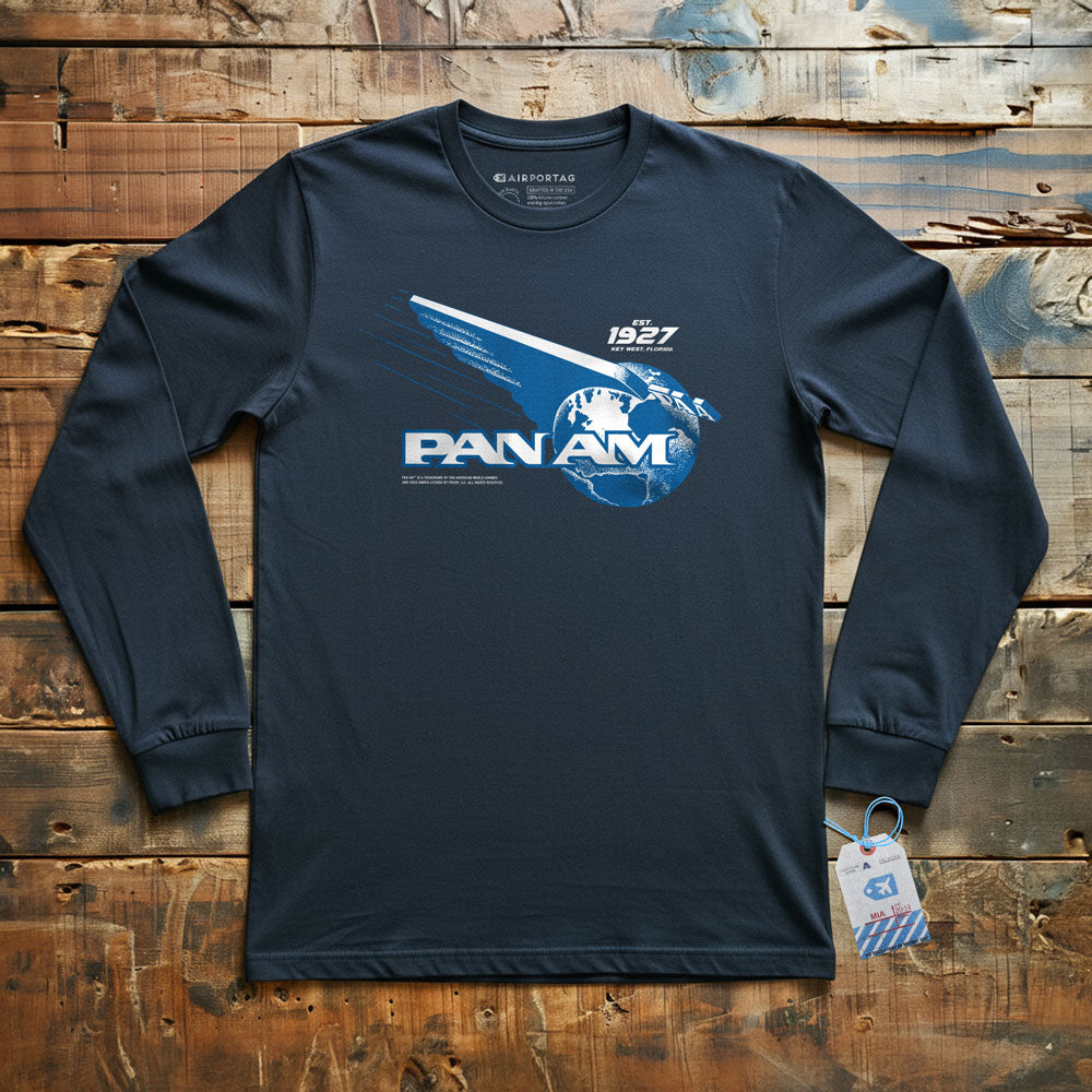 Pan Am Globe Logo - Long Sleeve T-Shirt