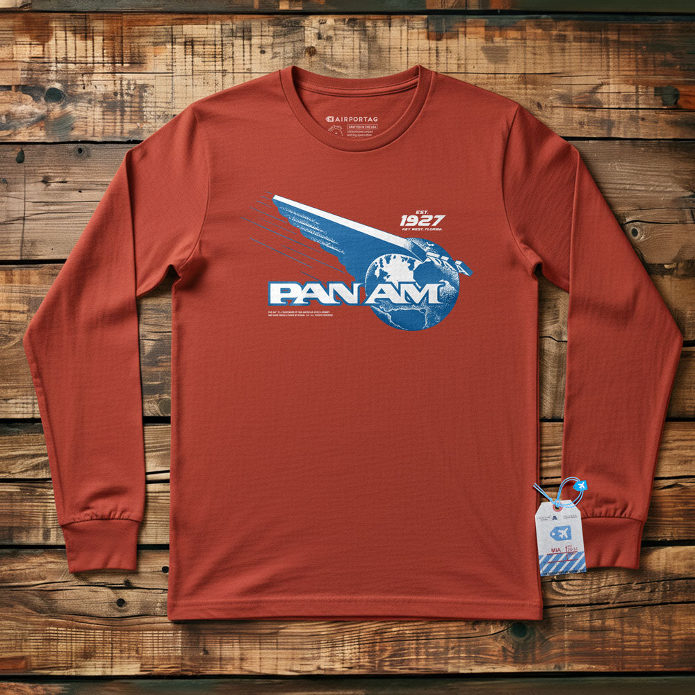 Pan Am Globe Logo - Long Sleeve T-Shirt