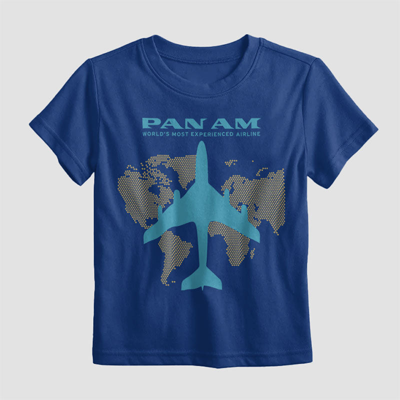 Carte du monde avion Pan Am - T-shirt pour enfants