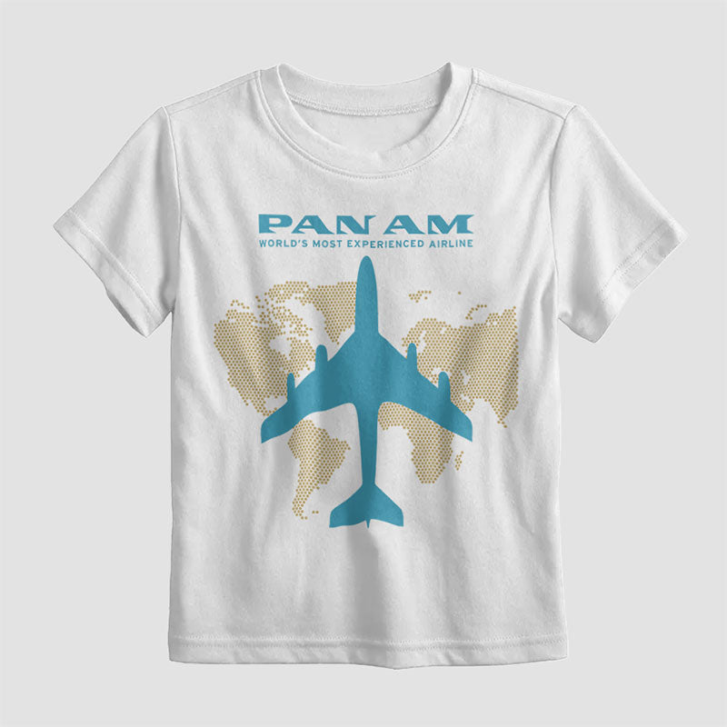 Carte du monde avion Pan Am - T-shirt pour enfants