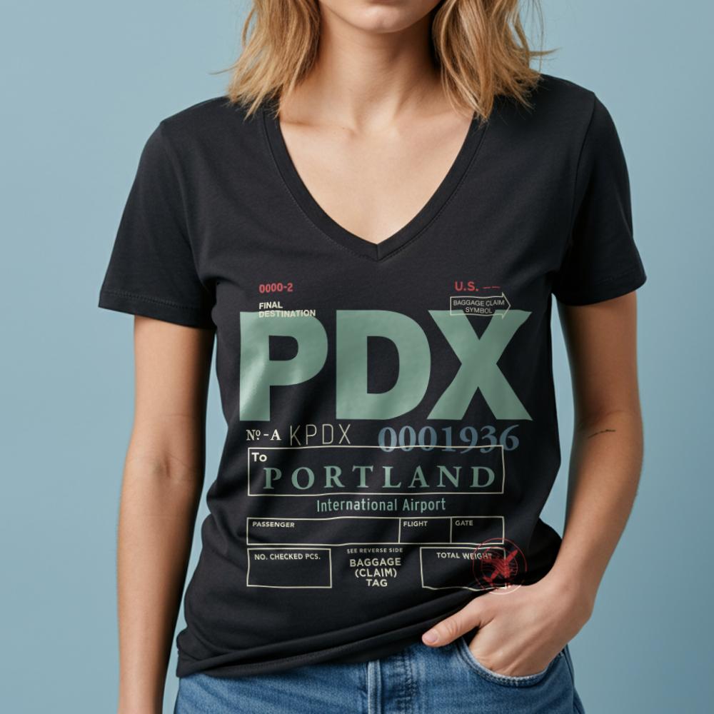 PDX - Women's V-Neck T-Shirt