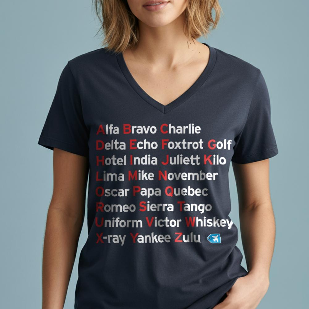 Nato Phonetic - Women's V-Neck T-Shirt