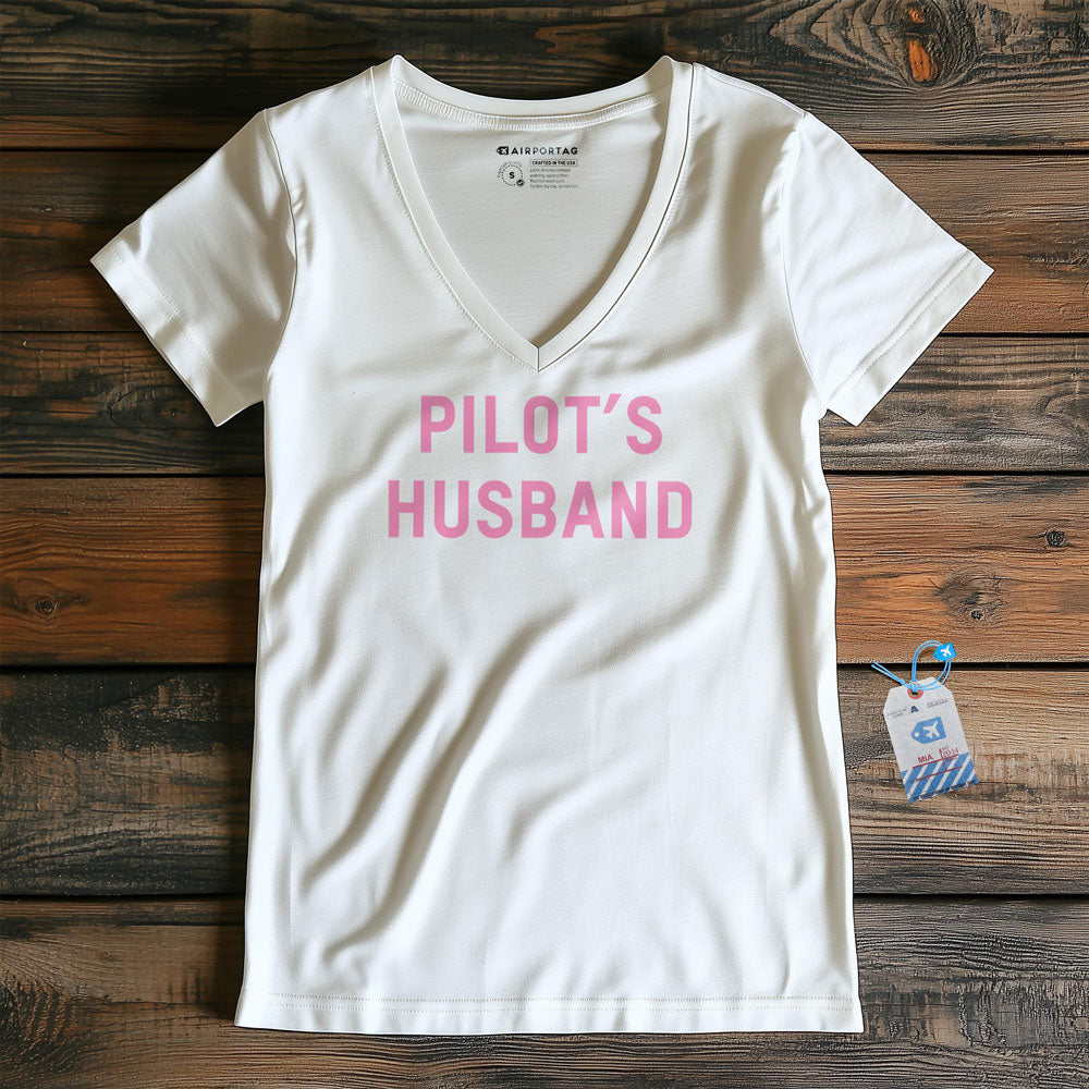 Pilot's Husband - Women's V-Neck T-Shirt