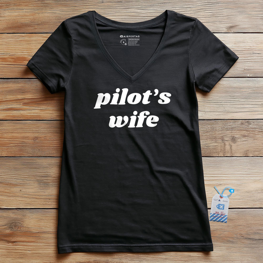 Pilot's Wife - Women's V-Neck T-Shirt