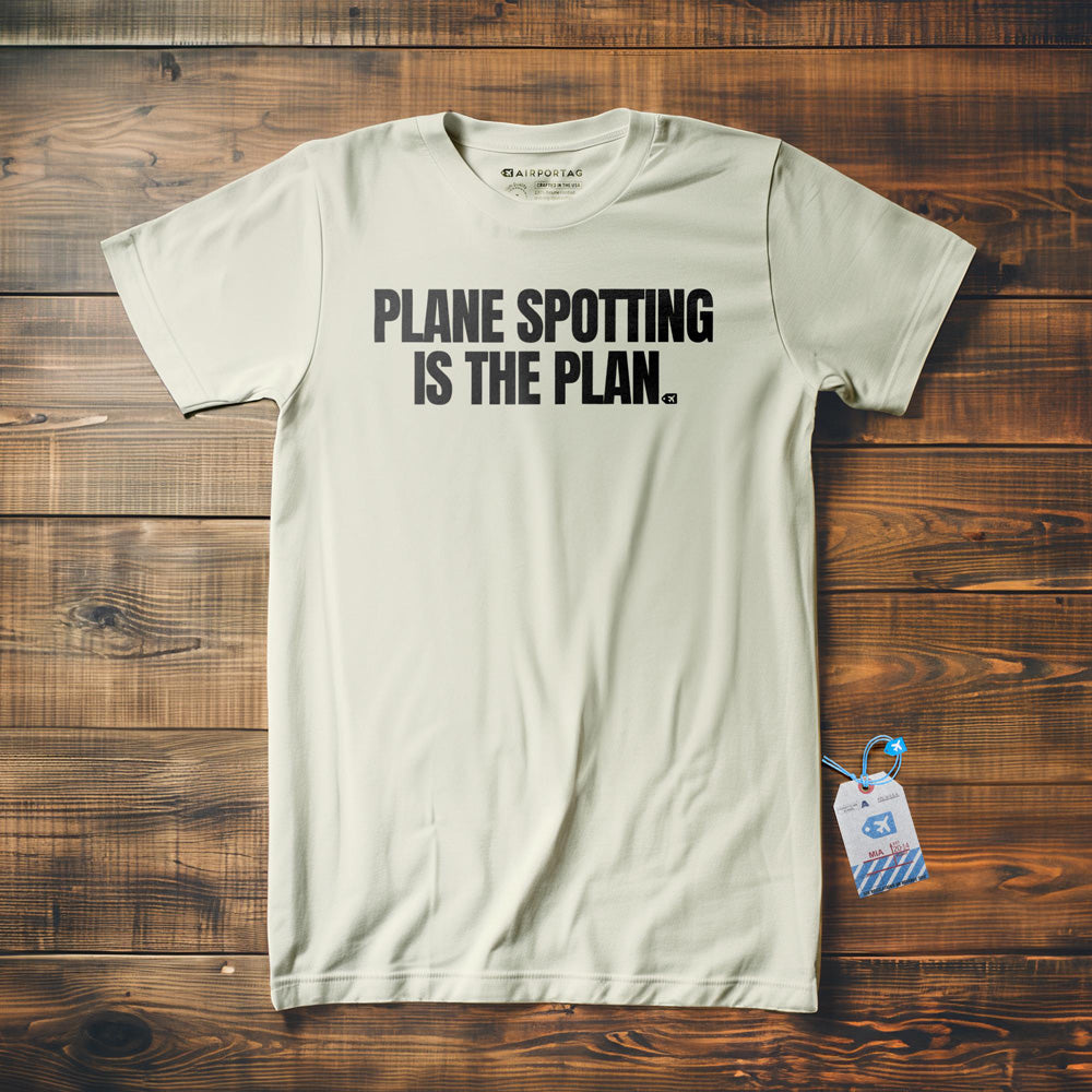 Plane Spotting Is the Plan - T-Shirt - Vintage White