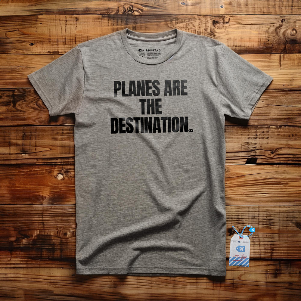 Planes Are the Destination - T-Shirt - Athletic Heather