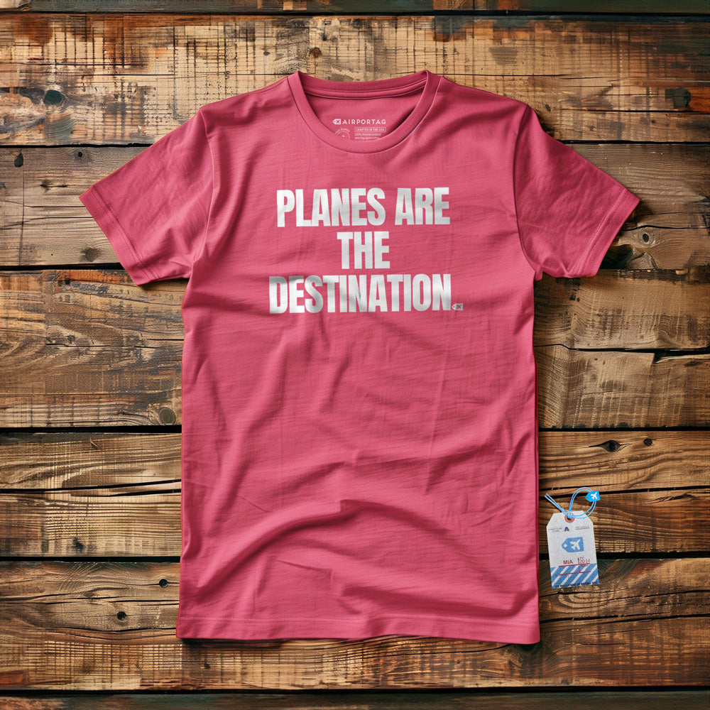Planes Are the Destination - T-Shirt - Pink