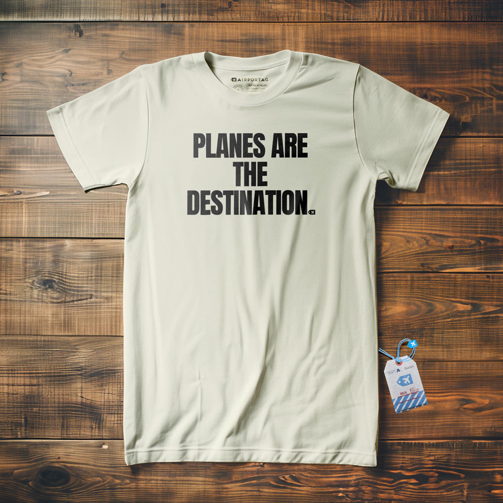 Planes Are the Destination - T-Shirt - Vintage White
