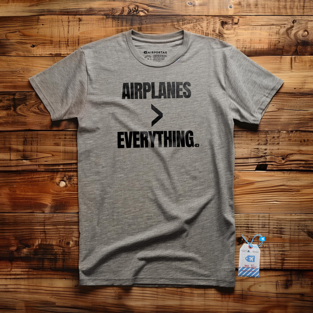 Airplanes > Everything - T-Shirt - Athletic Heather