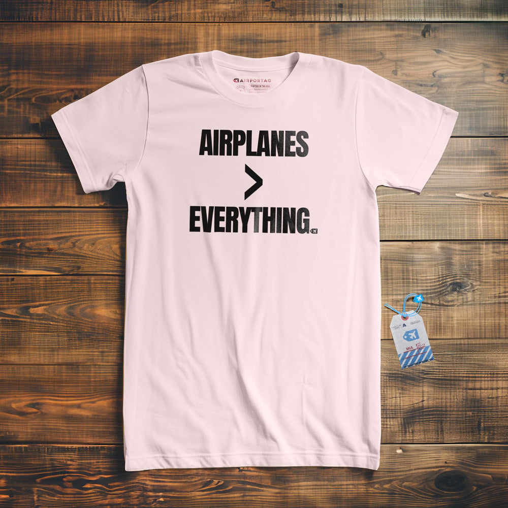 Airplanes > Everything - T-Shirt - Light Pink