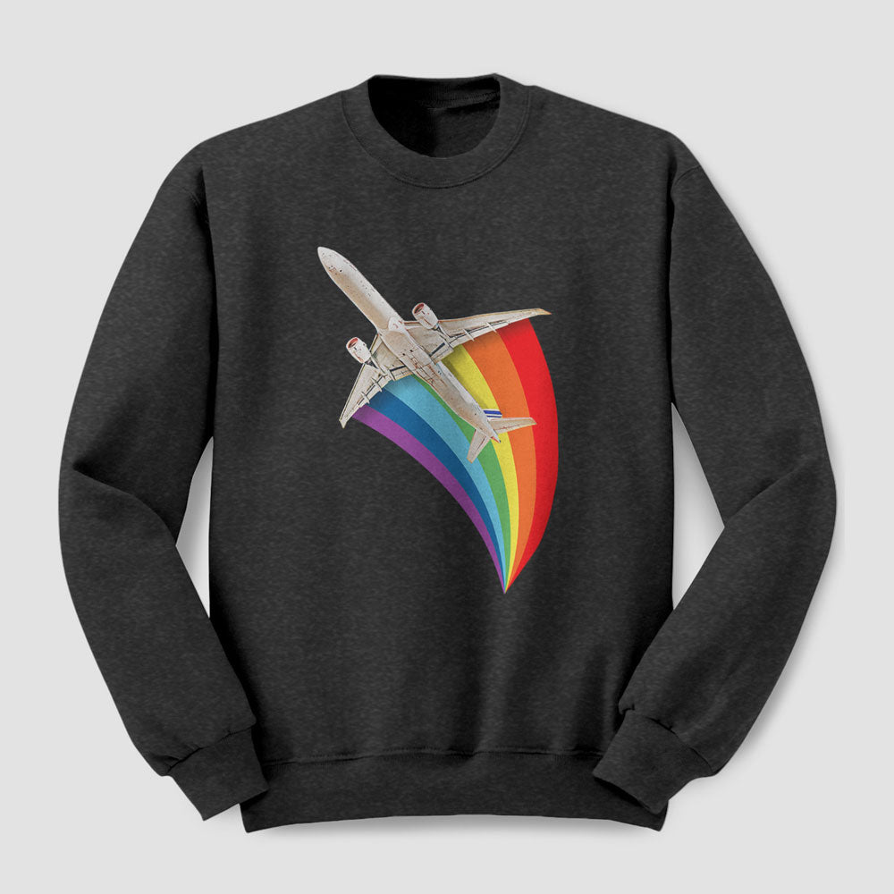 Avion volant arc-en-ciel - Sweat-shirt