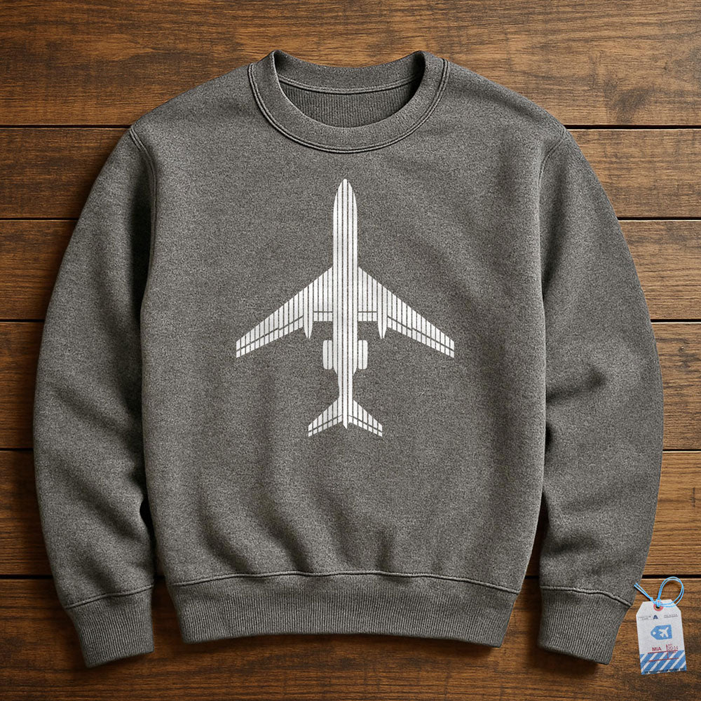 Plane Lines - Sweatshirt - Dark Grey Heather