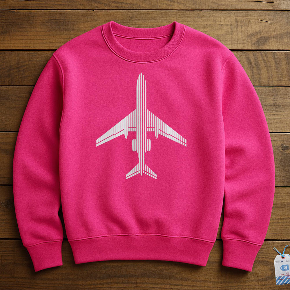 Plane Lines - Sweatshirt - Pink
