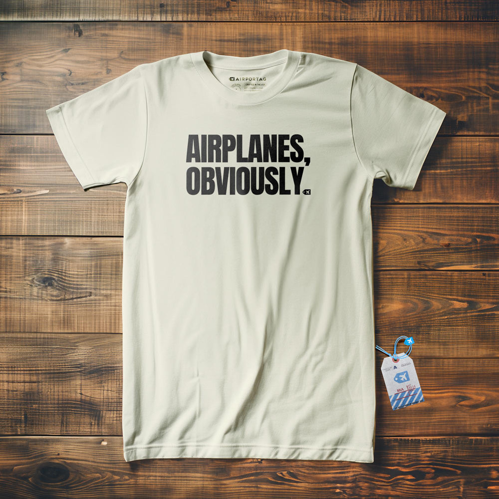 Airplanes, Obviously - T-Shirt - Vintage White