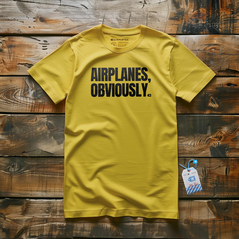 Airplanes, Obviously - T-Shirt - Yellow