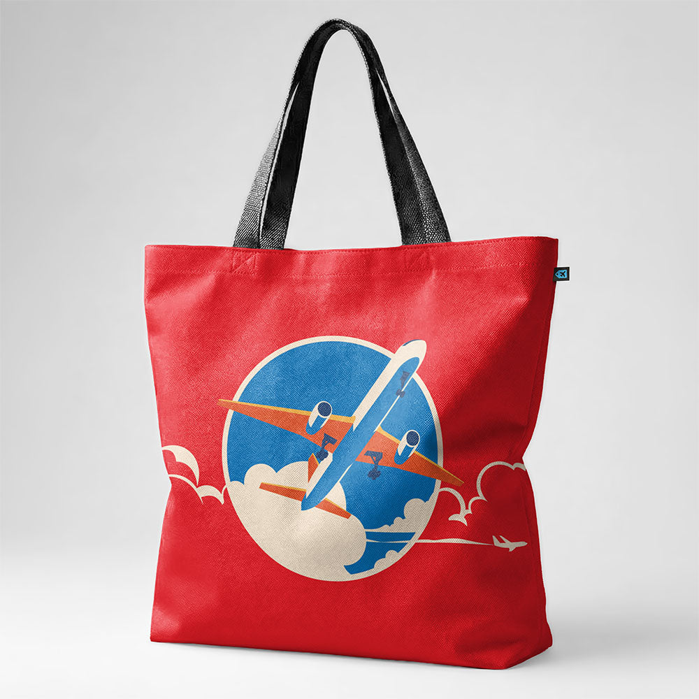Plane Retro Sky - Tote Bag