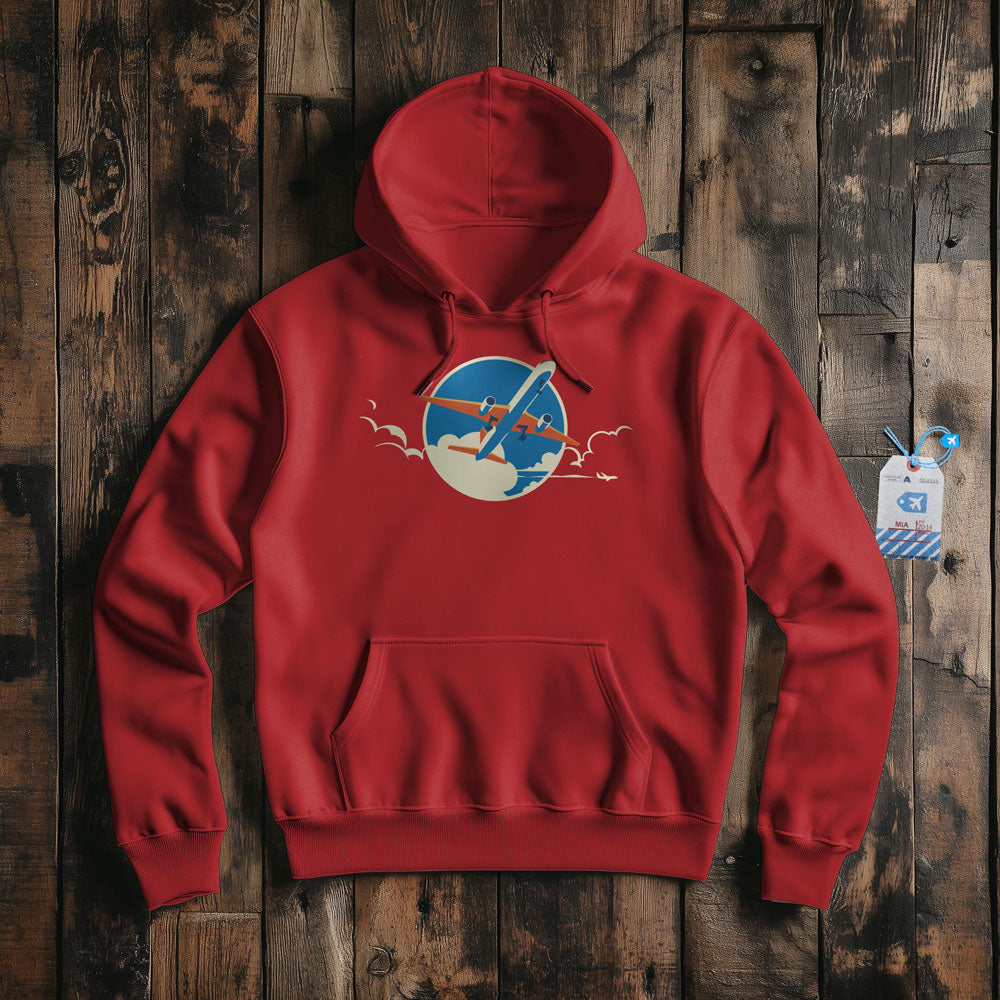 Plane Retro Sky - Pullover Hoodie