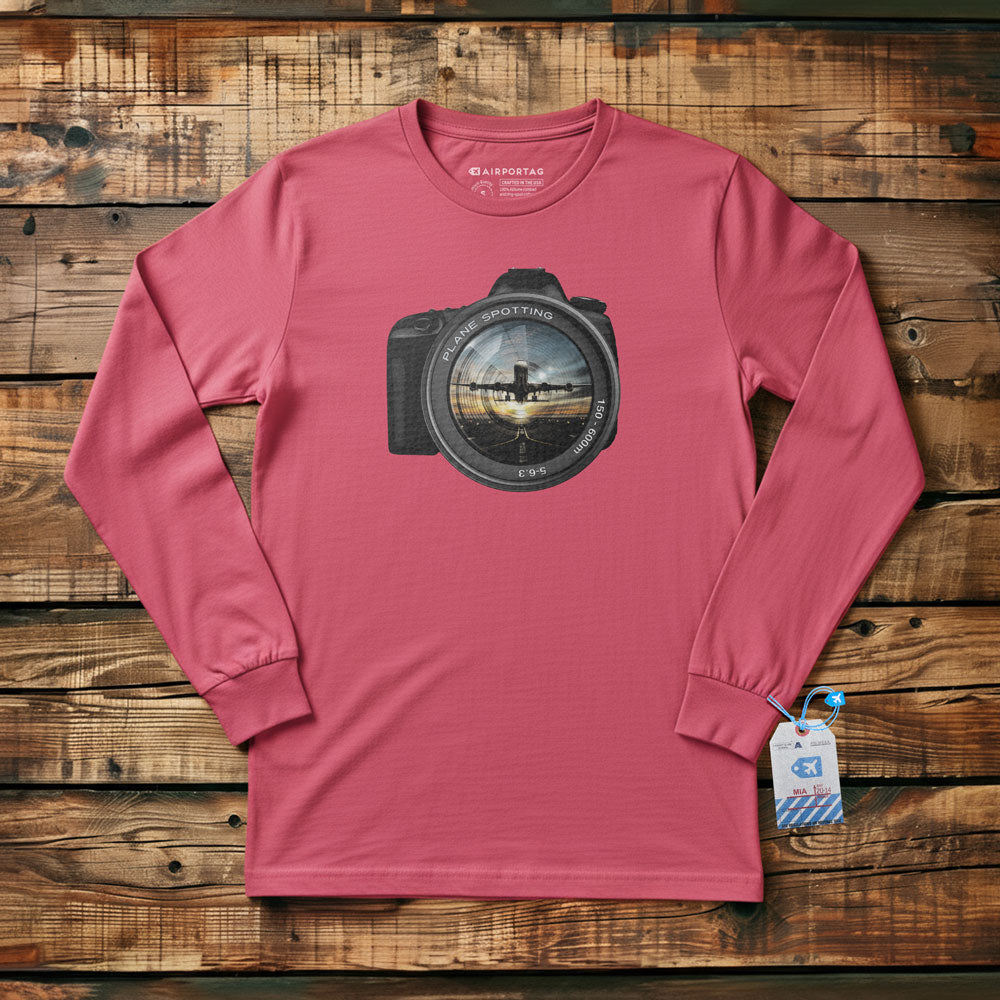 Plane Spotting Lens - Long Sleeve T-Shirt