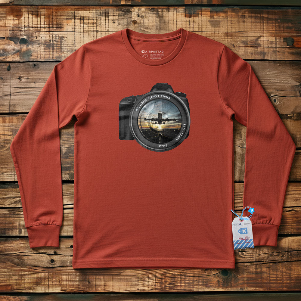 Plane Spotting Lens - Long Sleeve T-Shirt