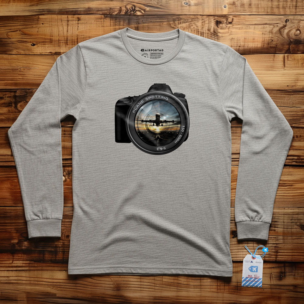 Plane Spotting Lens - Long Sleeve T-Shirt