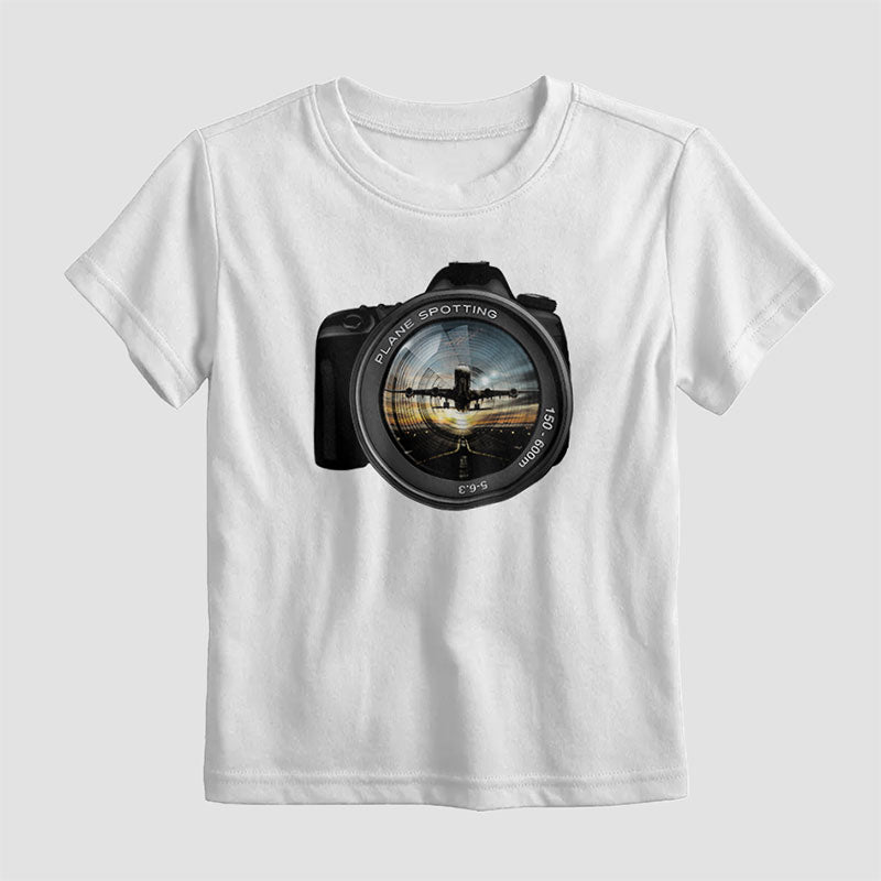 Plane Spotting Lens - Kids T-Shirt