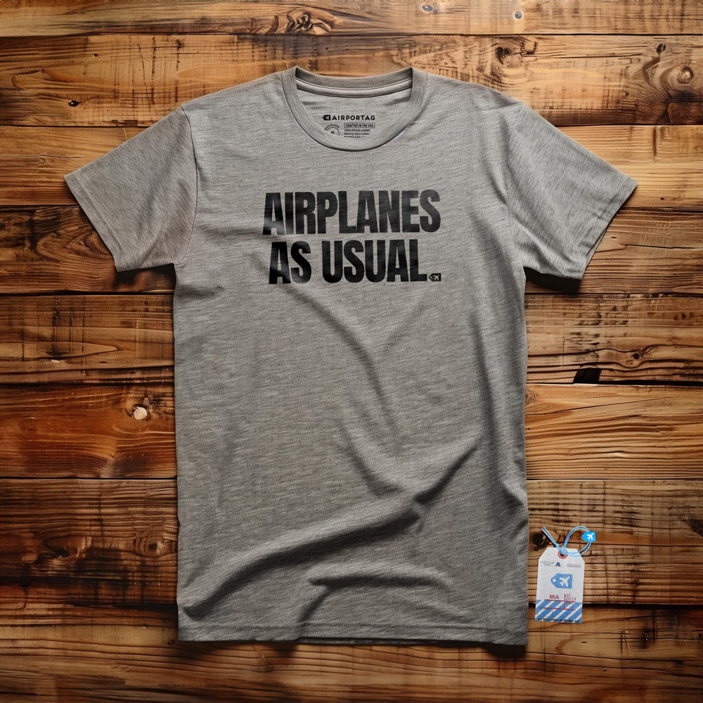 Airplanes as Usual - T-Shirt - Athletic Heather
