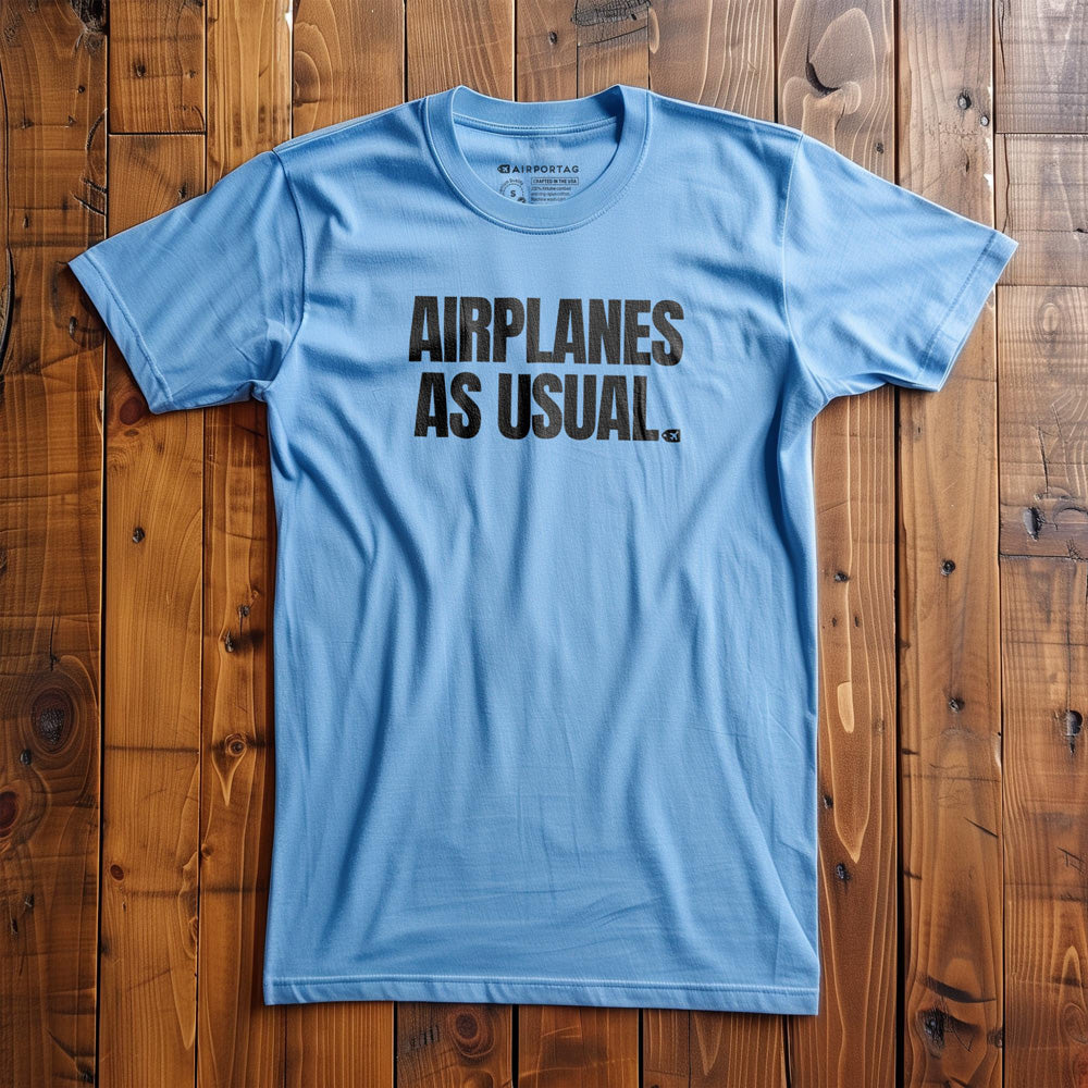 Airplanes as Usual - T-Shirt - Ocean Blue