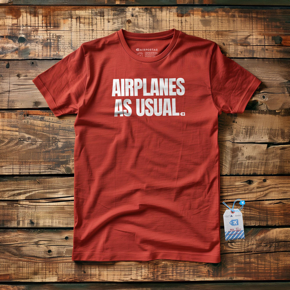 Airplanes as Usual - T-Shirt - Red