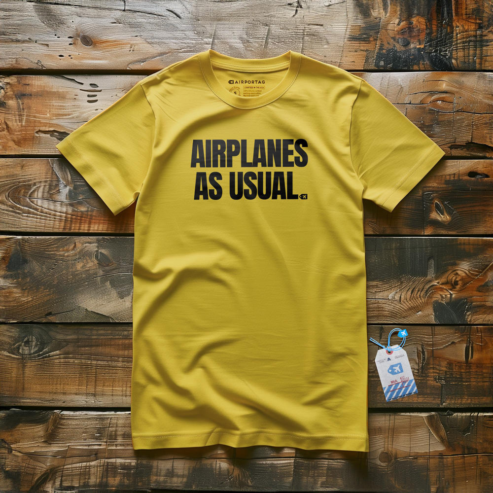 Airplanes as Usual - T-Shirt - Yellow