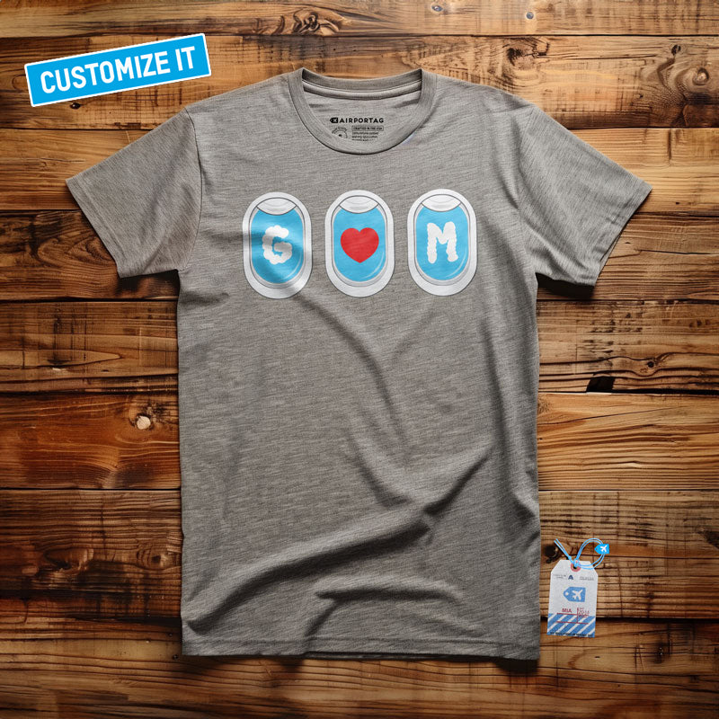 Plane Windows Heart - Custom T-Shirt