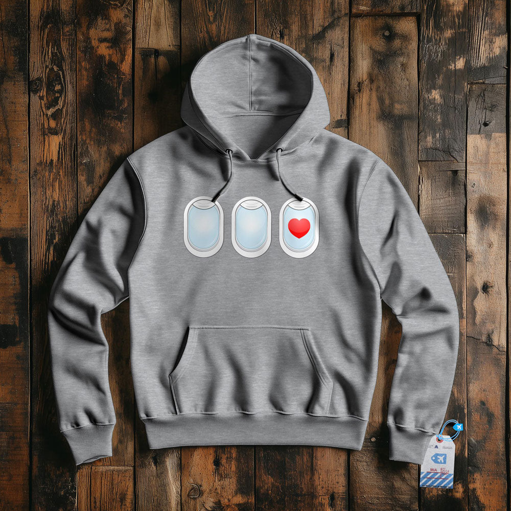 Plane Windows Heart - Pullover Hoodie