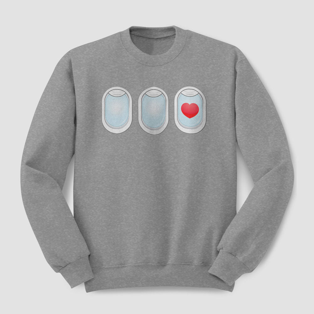 Plane Windows Heart - Sweatshirt