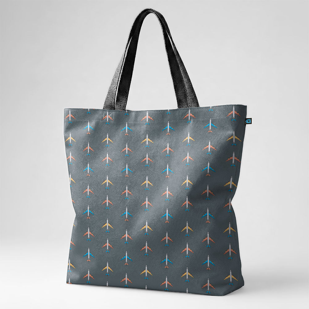 Planes Grey Sky - Tote Bag