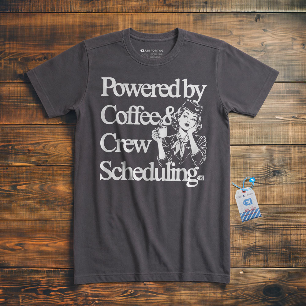 Powered by Coffee & Crew Scheduling - T-Shirt