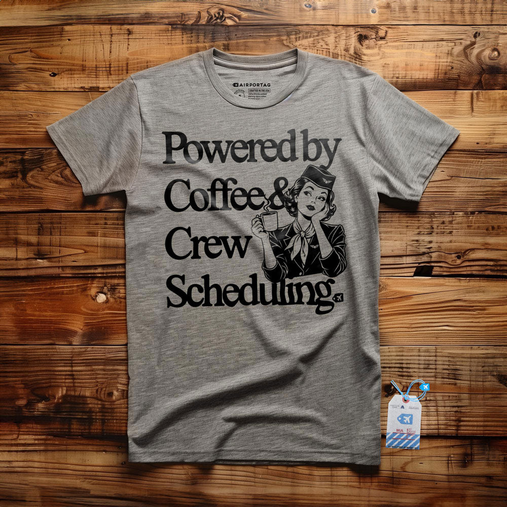 Powered by Coffee & Crew Scheduling - T-Shirt