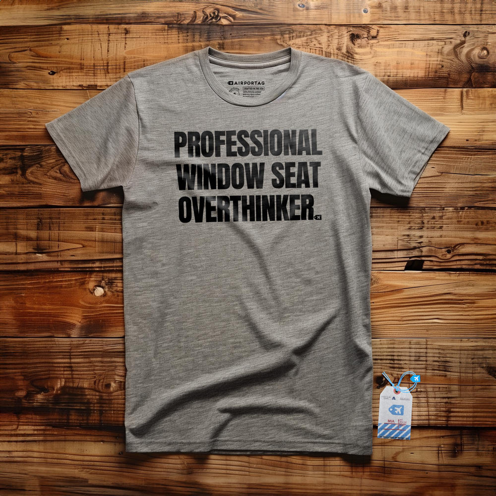 Professional Window Seat Overthinker - T-Shirt - Athletic Heather