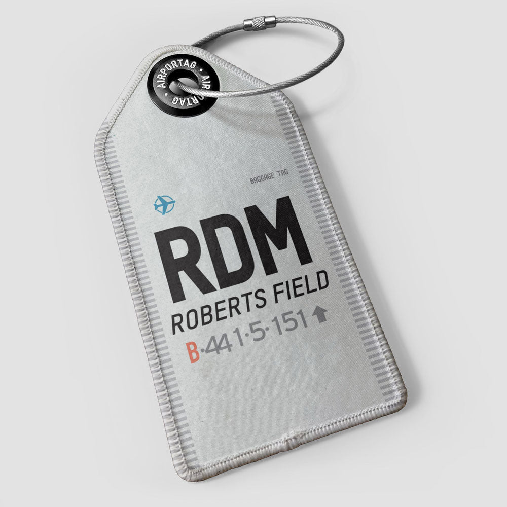 Airport Code Luggage Tag - IATA code RDM baggage tag